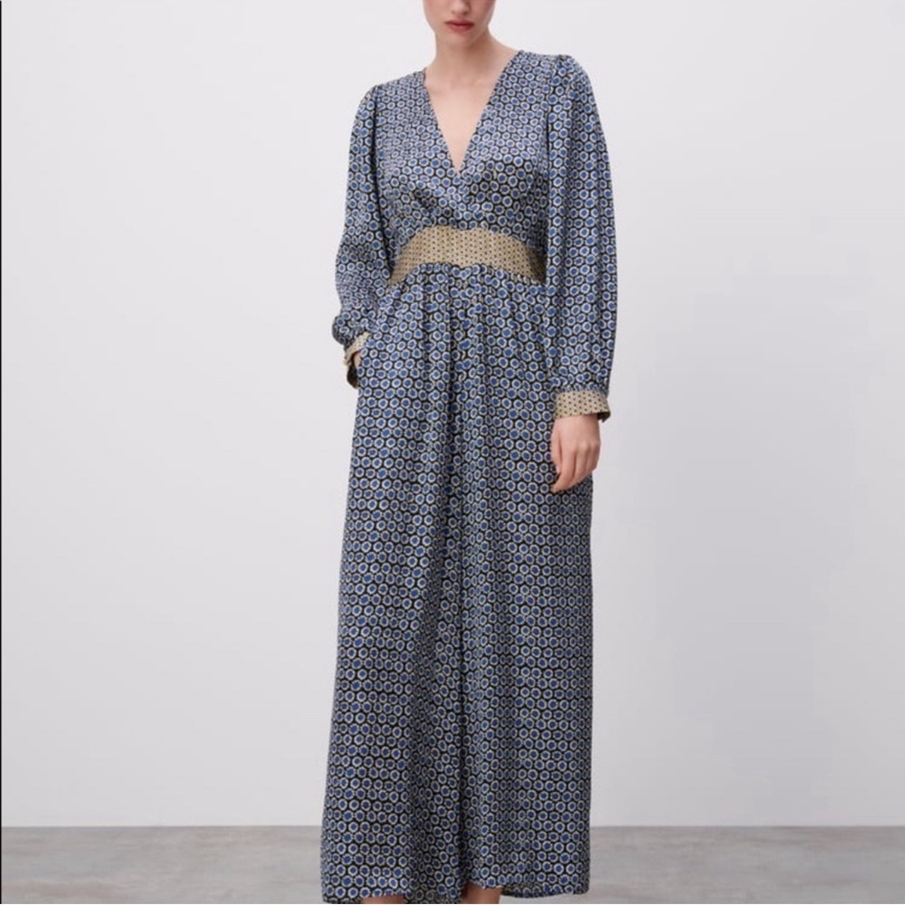 Zara geometric print jumpsuit size XS